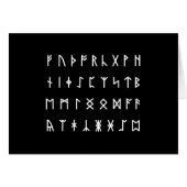 Runisch alfabet [Futhorc] Wenskaart (Voorkant Horizontaal)