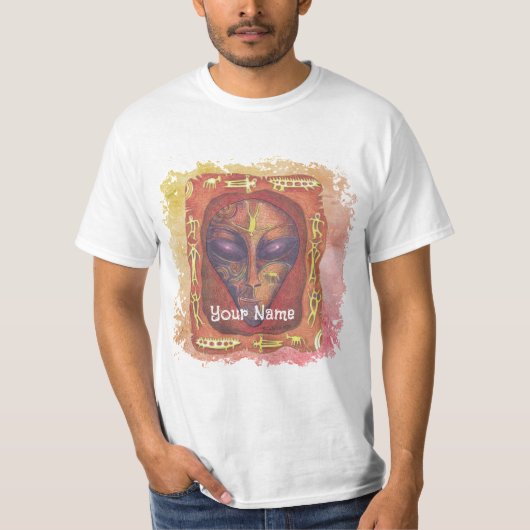 Runische Rode Alien T-shirt (Voorkant)