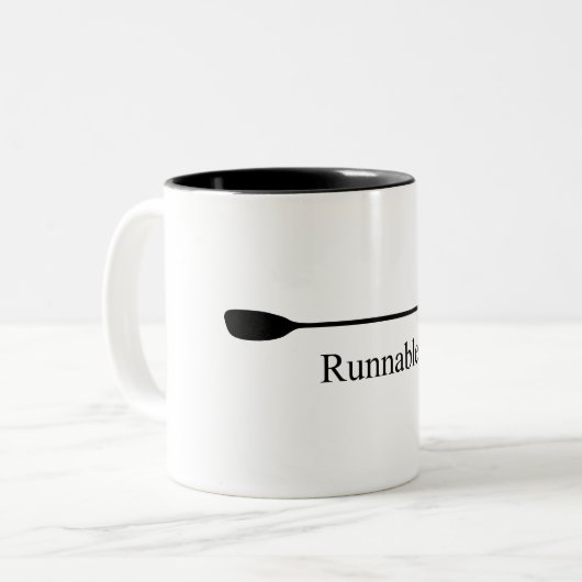 Runnable Kayak Paddle Tweekleurige Koffiemok (Voorkant links)