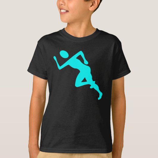 Runnen - Cyaan T-shirt (Voorkant)