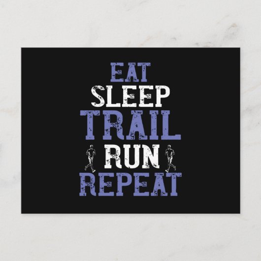 Runnen - Eat Sleep trail run repeat Briefkaart (Voorkant)
