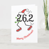Runner 26.2 Marathon kerstfeestdag Kaart