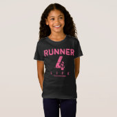 Runner 4 Life - Roze T-shirt (Voorkant volledig)