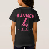 Runner 4 Life - Roze T-shirt (Achterkant)