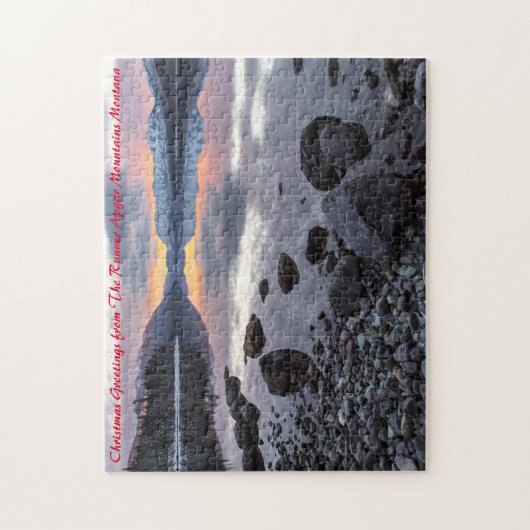 Runner Apgar Mountains Montana kerstgroet Legpuzzel (Verticaal)