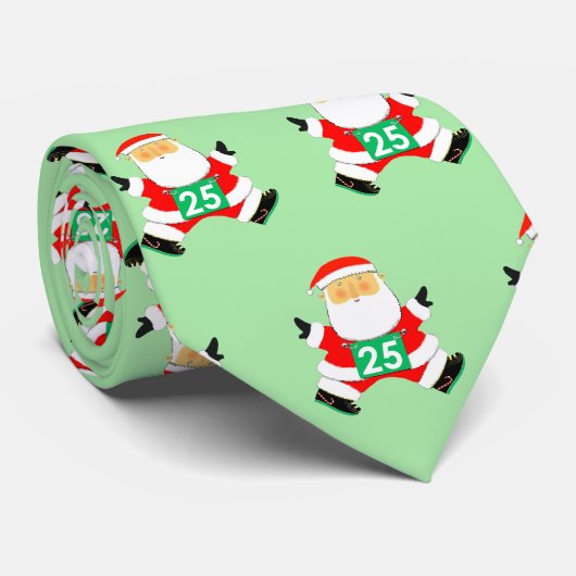 Runner Atletiek Kerstmis Stropdas (Opgerold)