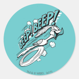 RUNNER™ BEEP BEEP!™ Halftone Ronde Sticker
