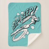 RUNNER™ BEEP BEEP!™ Halftone Sherpa Deken (Voorkant)