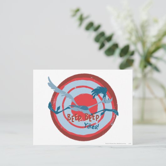 RUNNER™ BEEP BEEP!™ Yikes! Briefkaart (Staand voorkant)