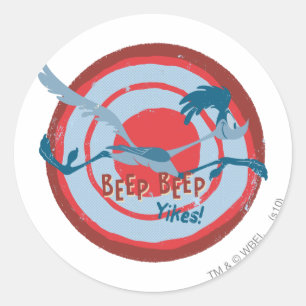 RUNNER™ BEEP BEEP!™ Yikes! Ronde Sticker