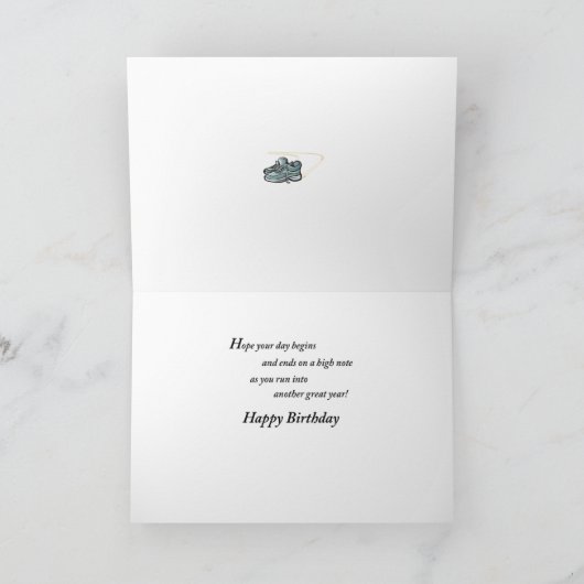 Runner Birthday met Words Kaart (Binnen)