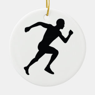 Runner Black Silhouette Shadow Keramisch Ornament
