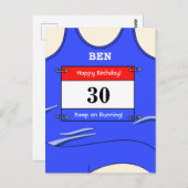 Runner Blue Briefkaart (Voorkant / Achterkant)