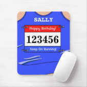 Runner Blue Vest Mouse Mat Muismat (Met muis)