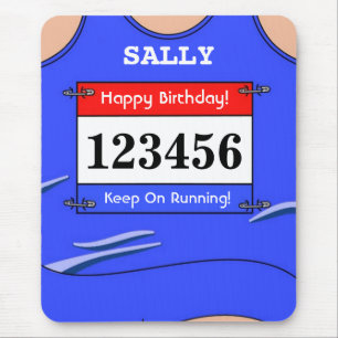 Runner Blue Vest Mouse Mat Muismat