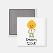 Runner Chick Halve Marathon Magnet (Voorkant / Achterkant)