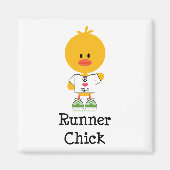Runner Chick Halve Marathon Magnet (Voorkant)
