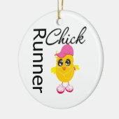 Runner Chick Keramisch Ornament (Links)