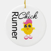 Runner Chick Keramisch Ornament (Achterkant)