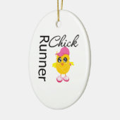 Runner Chick Keramisch Ornament (Links)