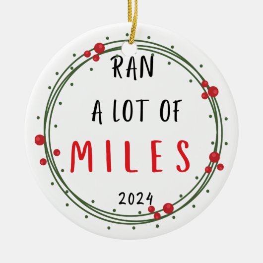 Runner Christmas Ornament Grappig Vakantie Gift (Voorkant)