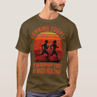 Runner Couple Hus en Wife Sunset Mate Jogging Tea T-shirt
