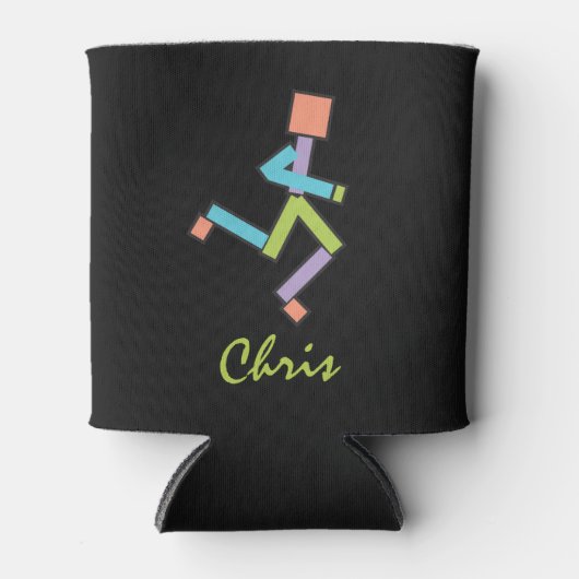 Runner die de Aangepersonaliseerde Sjabloon van de Blikjeskoeler (Voorkant)