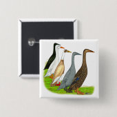 Runner Duck Assortation Vierkante Button 5,1 Cm (Voorkant /achterkant)