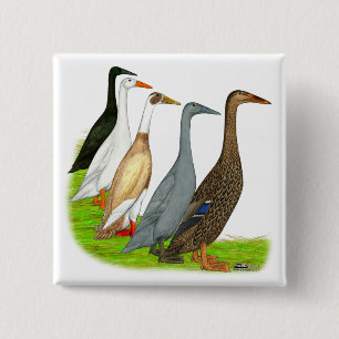 Runner Duck Assortation Vierkante Button 5,1 Cm