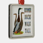 Runner Ducks Walk Tall Metalen Ornament (Rechts)