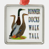Runner Ducks Walk Tall Metalen Ornament (Voorkant)