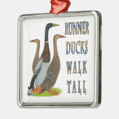 Runner Ducks Walk Tall Metalen Ornament (Links)
