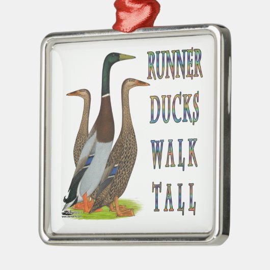 Runner Ducks Walk Tall Metalen Ornament (Links)