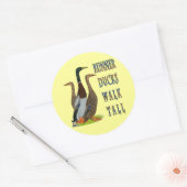 Runner Ducks Walk Tall Ronde Sticker (Envelop)