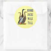 Runner Ducks Walk Tall Ronde Sticker (Tas)