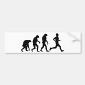 runner evolutiepictogram bumpersticker (Voorkant)