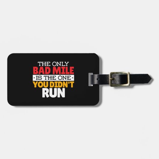 Runner - Funny Bad Mile Runote Quote Bagagelabel (Voorkant horizontaal)