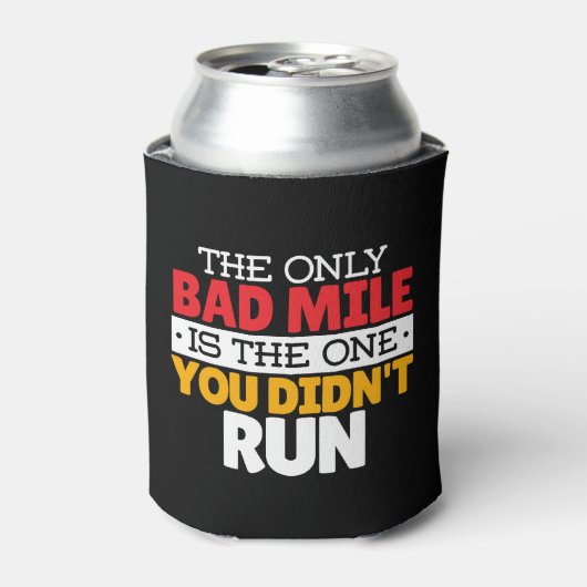 Runner - Funny Bad Mile Runote Quote Blikjeskoeler (Blikje Voorkant)