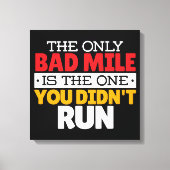 Runner - Funny Bad Mile Runote Quote Canvas Afdruk (Voorkant)