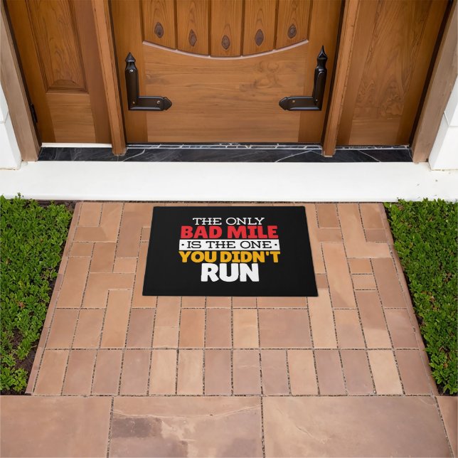 Runner - Funny Bad Mile Runote Quote Deurmat (Buiten)