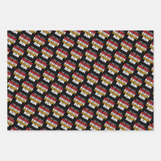 Runner - Funny Bad Mile Runote Quote Inpakpapier Vel (Voorkant 3)