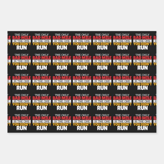 Runner - Funny Bad Mile Runote Quote Inpakpapier Vel (Voorkant)