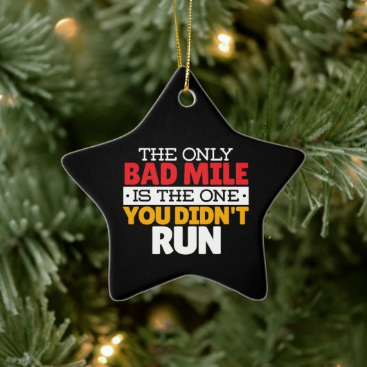 Runner - Funny Bad Mile Runote Quote Keramisch Ornament (Boom)