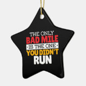 Runner - Funny Bad Mile Runote Quote Keramisch Ornament (Links)