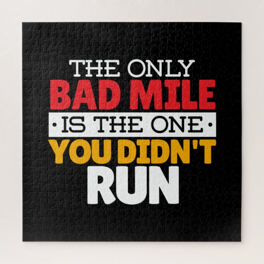 Runner - Funny Bad Mile Runote Quote Legpuzzel (Verticaal)
