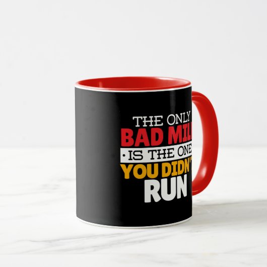 Runner - Funny Bad Mile Runote Quote Mok (Voorkant rechts)