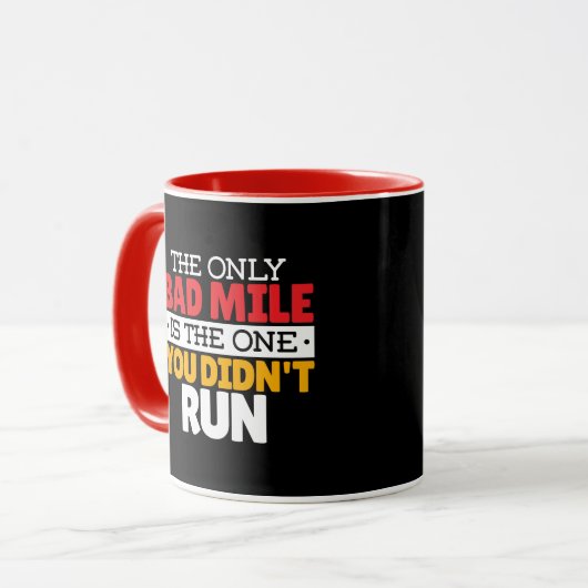Runner - Funny Bad Mile Runote Quote Mok (Voorkant links)