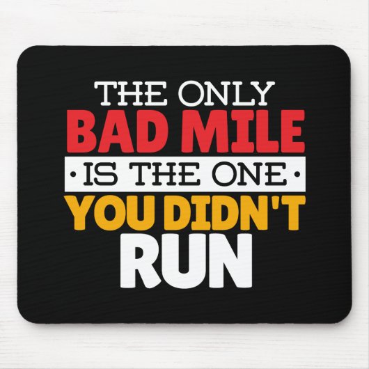 Runner - Funny Bad Mile Runote Quote Muismat (Voorkant)