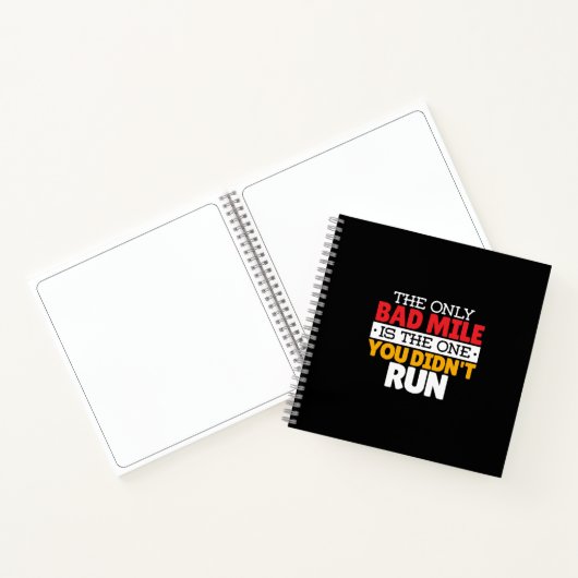Runner - Funny Bad Mile Runote Quote Notitieboek (Binnen)