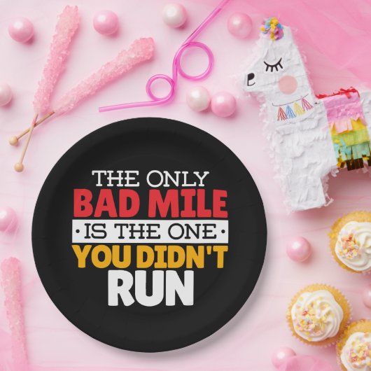 Runner - Funny Bad Mile Runote Quote Papieren Bordje (Feest)